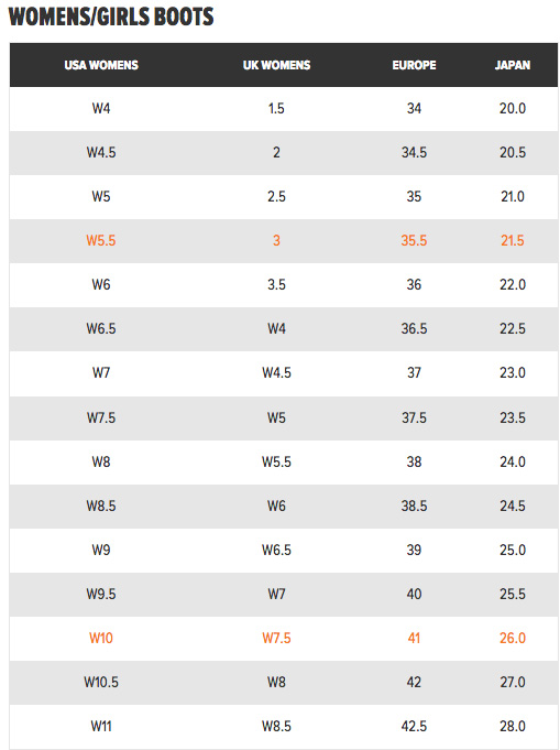 adidas snowboard boots sizing